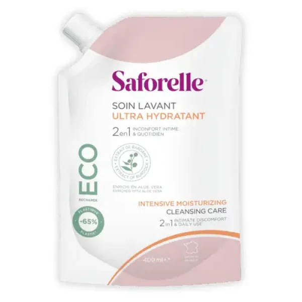 Saforelle Solução de Lavagem Ultra Hidratante Recarga 400ml